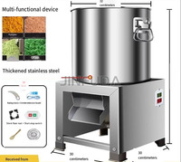 Broyeur électrique de légumes en acier inoxydable hachoir d'alimentation pour l'élevage de volailles coupeur de feuilles d'herbe en acier inoxydable