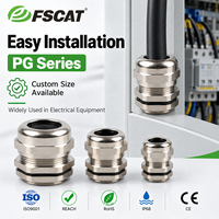 Presse-étoupe métallique IP68 en laiton SS304 SS316 avec filetage M, connecteur de câble étanche avec joint PA66 EPDM pour câblage industriel