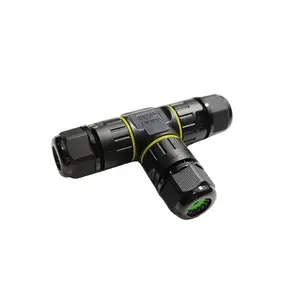 Conector de t e fio elétrico ip68, conector à prova d'água, para arame ou cabos, 2 3 4 pinos