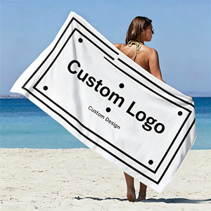 Serviette de plage en coton imprimé de luxe pour hôtel et complexe hôtelier - Product Image 1