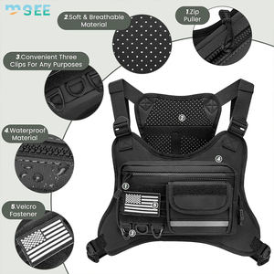 Canottiera tattica di selezione con rimozione fondina escursionismo ciclismo allenamento petto Pack - Product Image 1