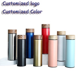 Thân Thiện Với Môi 500Ml/17Oz Thép Không Gỉ Phích Với Nắp Tre Chân Không Cách Nhiệt Chai Nước Trà Infuser - Product Image 2