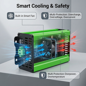 <span class=keywords><strong>Booster</strong></span> de panneau solaire MYAMI 1200W 48V/60V/72V, contrôleur de charge solaire <span class=keywords><strong>MPPT</strong></span> avec écran LCD couleur, entrée PV 12-60V30A pour batterie LiFePO4 - Product Image 3