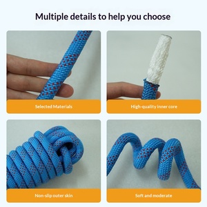 <span class=keywords><strong>Corde</strong></span> de sécurité double crochet pour alpinisme, escalade, travaux en hauteur et sauvetage, résistante à l'usure, options de diamètre - Product Image 4