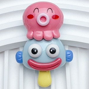 Accesorios de resina de dibujos animados con forma de perlas de pez marino, abalorios y dijes bonitos para manualidades, pegamento para fundas de teléfono y slime DIY - Product Image 4