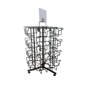 Bán buôn tùy chỉnh Countertop 360 độ xoay thiệp chúc mừng <span class=keywords><strong>Rack</strong></span> hiển thị <span class=keywords><strong>32</strong></span> dây túi kim loại đứng - Product Image 4