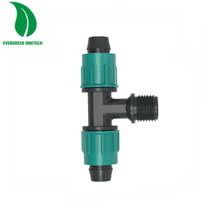<span class=keywords><strong>Raccord</strong></span> en T mâle <span class=keywords><strong>à</strong></span> compression pour tuyau d'irrigation avec écrou de blocage - Product Image 2