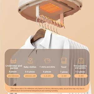 Secadora de Ropa Portátil Plegable Automática para el Hogar, Secadora de Ropa de Bebé para Colgar en la Pared - Product Image 5