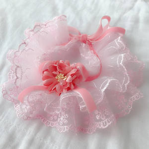 Bavaglino per animali domestici asciugamano Saliva per cani e gatti sciarpa con bavaglino in pizzo dolce bavaglino - Product Image 6