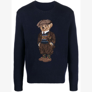 Nuovo Maglione Autunno Inverno con Ricamo Orsetto Cartone Animato Stile Morbido e Versatile Personalizzato Tipo Polo - Product Image 5