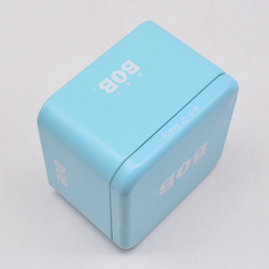 Oferta Especial: Caja Metálica Cuadrada Azul Personalizada con Logotipo, Contenedor de Metal con Tapa para Regalo, Té, Chocolate, Dulces, Relojes - Product Image 3