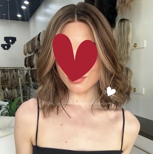 Perruque Bob en dentelle HD sans colle, qualité casher juive, avec ondulations à la clavicule, perruque en cheveux humains à nœud unique en silicone pour femmes - Product Image 5