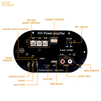 Caisson de basses 12V HIFI, amplificateur de puissance de basse USB TF BT, carte d'amplificateur de basse haute puissance pour voiture