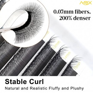 Extensiones de Pestañas A-RIX 4D de Espaciado Estrecho, Pestañas de Pelo de Arroz de 2mm, Pestañas Postizas Suaves y Brillantes de 13mm para Injerto en Salón - Product Image 4