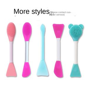 Brosse à masque à double tête Brosse <span class=keywords><strong>de</strong></span> massage nettoyante en TPE à double usage DIY frottis <span class=keywords><strong>de</strong></span> boue <span class=keywords><strong>film</strong></span> ajustant moule bâton outil <span class=keywords><strong>de</strong></span> beauté - Product Image 4