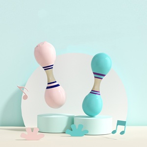 Maracas en bois Orff en gros, instrument de percussion, marteleau à main, instrument de musique rythmique pour enfants, hochet, jouet maracas - Product Image 2
