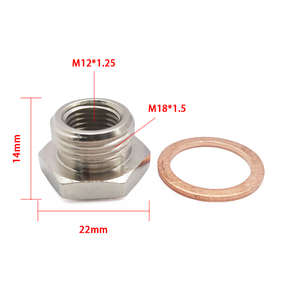 M18 x 1.5 để M12 x 1.25 cảm biến Spacer Reducer <span class=keywords><strong>Adapter</strong></span> Carbon thép chủ đề <span class=keywords><strong>Adapter</strong></span>, phổ đồ đạc - Product Image 2