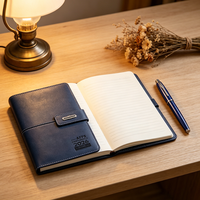 Ensemble cadeau de carnet de notes A5 personnalisé avec couverture rigide en cuir PU de luxe, papeterie incluant un stylo imprimé avec logo personnalisé, journal, agenda