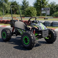 Kart de drift tout-terrain électrique 1000W 48V avec suspension indépendante à double bras, transmission par arbre de 8 pouces et freins à disque hydrauliques