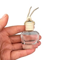 Offre Spéciale – Flacon diffuseur de parfum en verre de 10 ml pour voiture avec bouchon en bois et joint à vis, désodorisant suspendu à surface sérigraphiée