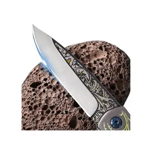 Zunelotoo High Hardness 440C Stainless Steel 3.54 Inch Blade Fruit Folding Pocket Knife