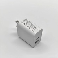 Chargeur mural rapide double port 20W PD USB-C QC USB-A, adaptateur secteur UE/US, prise rapide pour iPhone, Samsung, téléphones mobiles, maison, bureau