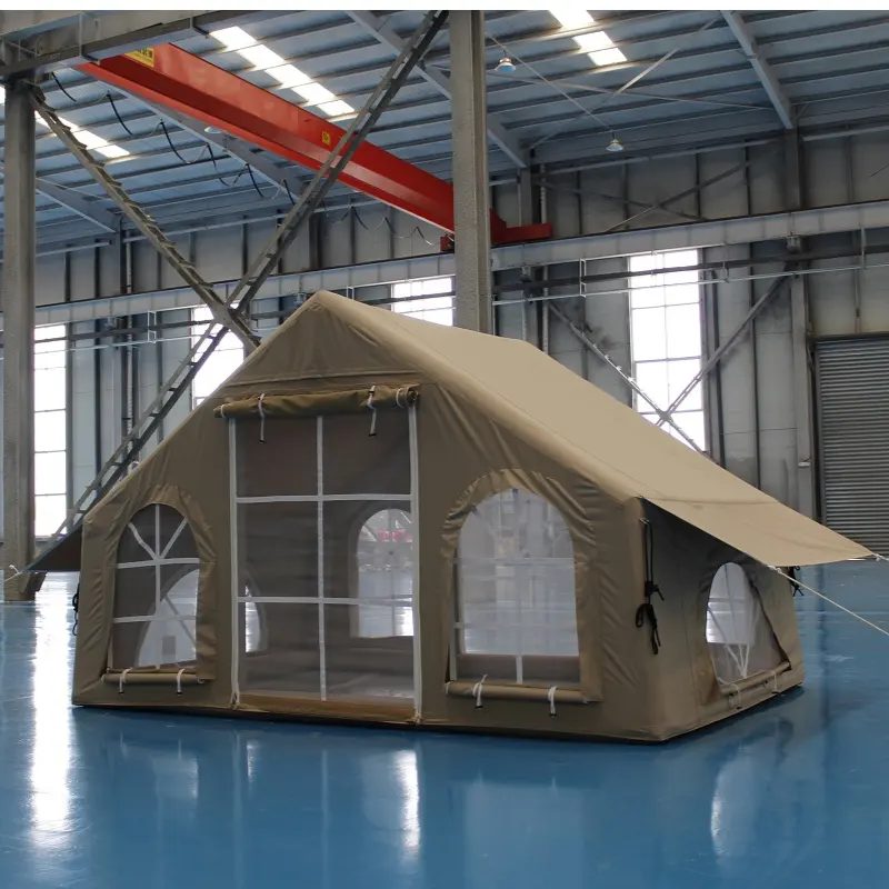 Водонепроницаемая модульная портативная сверхпрочная зеленая камуфляжная парусиновая палатка для кемпинга на открытом воздухе для продажи