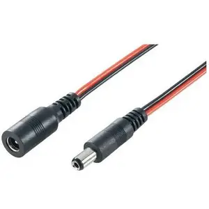 Fongkit 24V 5A 2.1mm 2.5mm DC電源オスメスジャックプラグソケットコネクタ18AWGワイヤーLEDダウンライト用