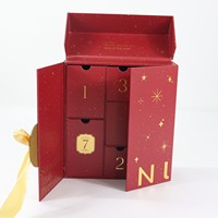 Boîte de calendrier de l'avent boîte-cadeau de chocolat personnalisée pour bonbons au chocolat ensemble cadeau doux emballage de compte à rebours boîte d'affichage en carton