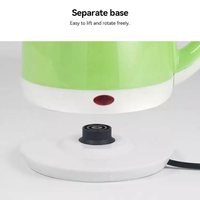 Bouilloire électrique à double paroi de 2 L, couleur personnalisée, pour faire bouillir de l'eau, du thé et du café, arrêt automatique, 360° °   Base, OEM