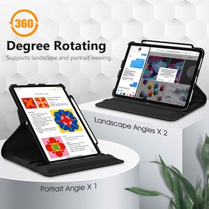 Mềm PU Leather <span class=keywords><strong>Case</strong></span> cho <span class=keywords><strong>iPad</strong></span> Mini 7 trường hợp chống sốc 360 độ xoay trường hợp máy tính bảng cho máy tính xách tay/máy tính bảng - Product Image 2