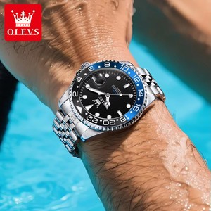 5657 Mens Watch Original Stainless Steel Date Quartz Watch Waterproof Luminous Sports Watches For Man <b>Box</b> <b>Gifts</b> Reloj - Product Image 4