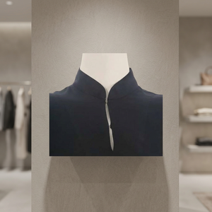 Abaya boutonnée à col montant de qualité supérieure en coton biologique ou en tissu de bambou écologique résistant aux UV pour une tenue décontractée - Product Image 2