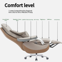 Chaise de bureau exécutive ergonomique en cuir moderne, directement de l'usine |   Repose-pieds Rétractable à Hauteur Réglable Confort Personnalisé