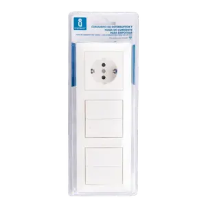 Combinación de interruptores con funciones de encendido/apagado y regulación de intensidad, ideal para controlar luces y... - Product Image 3