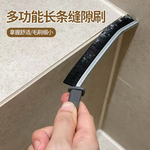 Brosse à crevasses avec poils rigides et bord incurvé pour le nettoyage des carreaux de salle de bain et de cuisine - Product Image 5