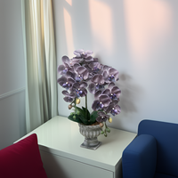 Nouvelle orchidée papillon Phalaenopsis imprimée numériquement en 3D de 22 pouces dans un pot en pulpe de papier pour la décoration d'hôtels, de magasins, de bureaux, de bibliothèques et de maisons