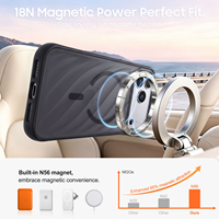 Étui de téléphone ATB Private Label pour iPhone 18 Pro Max, finition givrée ondulée, TPU PC, bouton métallique, aimant N52