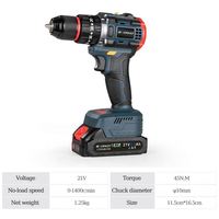 Perceuse à percussion sans fil 21V au lithium rechargeable, multifonctionnelle, avec embouts interchangeables, en promotion