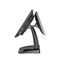 Pos 15.6 pouces + 9.7 double écran tactile capacitif écran tpv pos imprimante toutes les fenêtres caissier