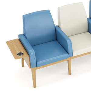 Chaises d'attente 3 places en cuir pour aires de réception publiques, hôpitaux, aéroports et banques - Product Image 6