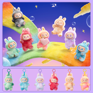 100% กล่องปริศนา V3 labubu ของแท้, ตุ๊กตาตัวการ์ตูนอะนิเมะจี้มอนสเตอร์ตัวจริง
