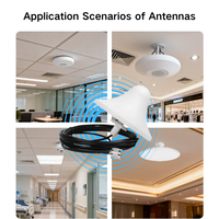Antena LTE de Techo con Polarización Vertical de 12dBi, Máx. 50W, 5G, 4G, 3G, 2.4G, WIFI, para Amplificador de Señal de Red Interior