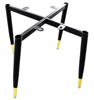 Base de chaise en métal robuste King Modern Gold+Black Iron pour chaise de salle à manger, idéale pour hôtels et cuisines