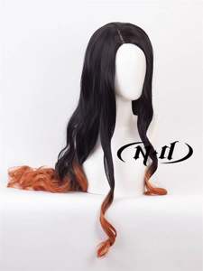 <span class=keywords><strong>Perruque</strong></span> de cosplay Kamado <span class=keywords><strong>Nezuko</strong></span> pour femmes, prix d'usine, anime Kimetsu No Yaiba, courte, ondulée, résistante à la chaleur, densité 130%, maille rose - Product Image 4
