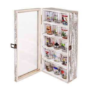 Boîte de rangement en bois blanc rétro avec couvercle, organisateur de bureau rectangulaire pour huiles essentielles, vitrine - Product Image 5