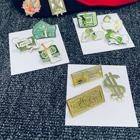 Pins de Esmalte Suave con Diseño Creativo de Dólares y Millones, Broches de Metal con Logotipo Personalizado, Pins de Solapa al por Mayor