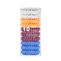 71 Couleur Silicone En Plastique Élastique Cheveux Cravates Spirale Enroulé Téléphone Cordon Téléphonique 10PCS Cheveux Cravates En Vrac