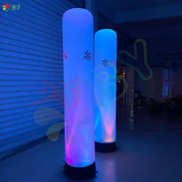 Publicité LED RVB Coloré Gonflable Pilier Gonflable Colonne Tube Gonflable Forcommercial Fête De Mariage Club Décoration
