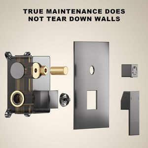 Ensemble de <span class=keywords><strong>douche</strong></span> pluie encastré moderne en acier inoxydable SUS304, système de mitigeur chaud/froid mural pour projets hôteliers de luxe - Product Image 3